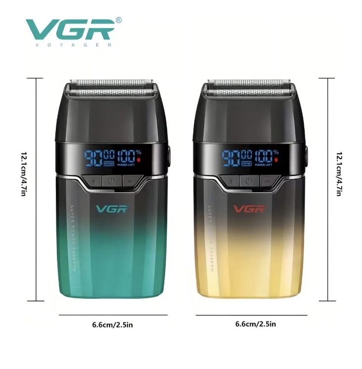 Afeitadora Profesional Shaver Vgr V-308 De 9000 Rpm Verde Azul Petróleo